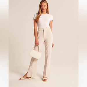 Tailored Split-Hem Flare Pants